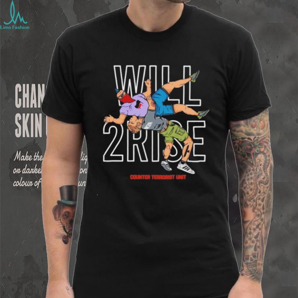Will 2 Rise Counter Terrorist Unit Graphic Wrestling T Shirt