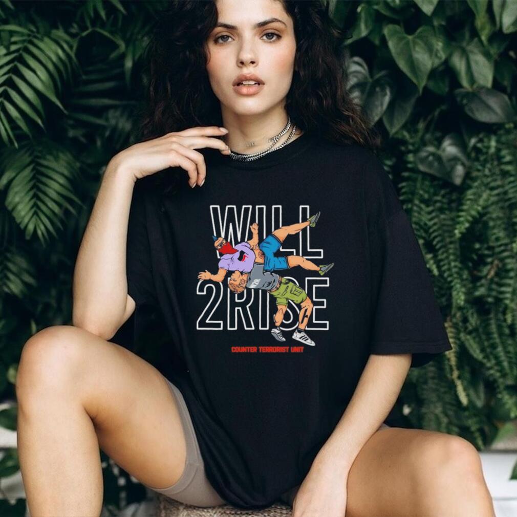Will 2 Rise Counter Terrorist Unit Graphic Wrestling T Shirt