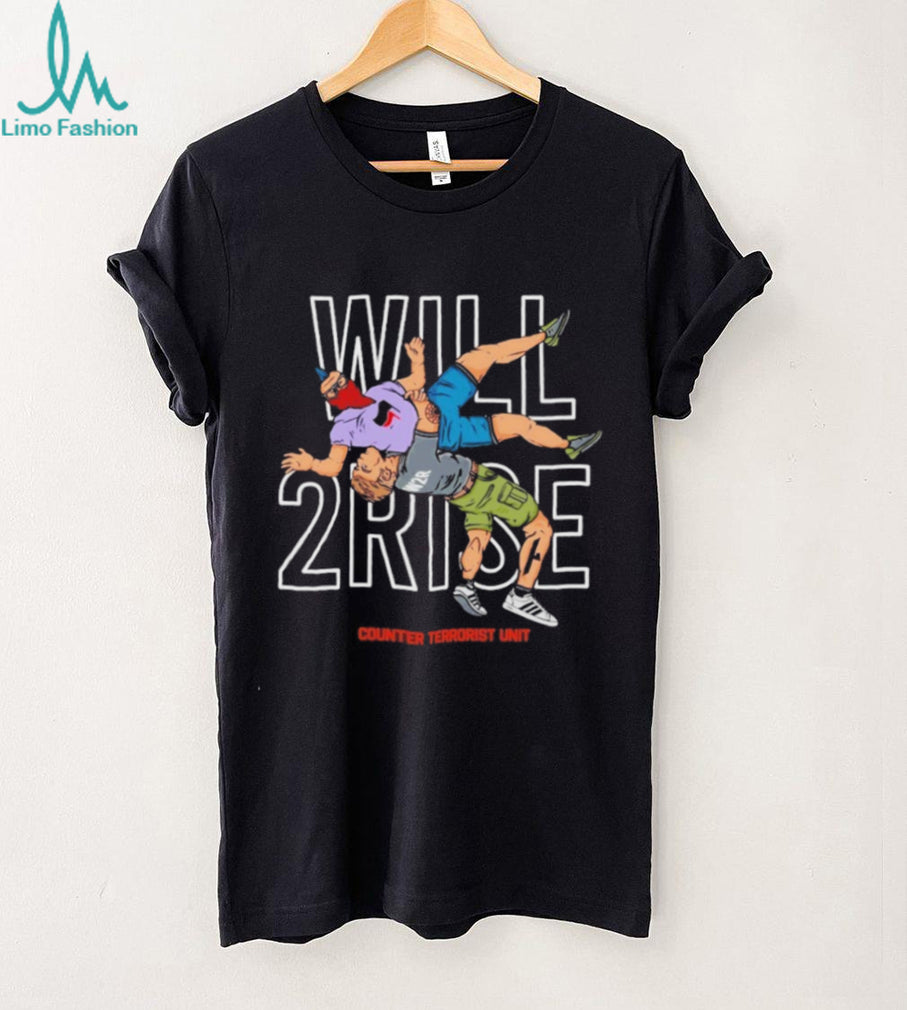 Will 2 Rise Counter Terrorist Unit Graphic Wrestling T Shirt