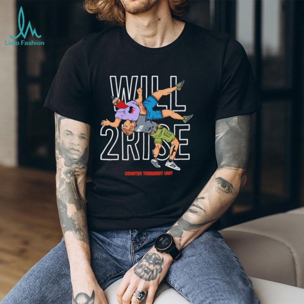 Will 2 Rise Counter Terrorist Unit Graphic Wrestling T Shirt