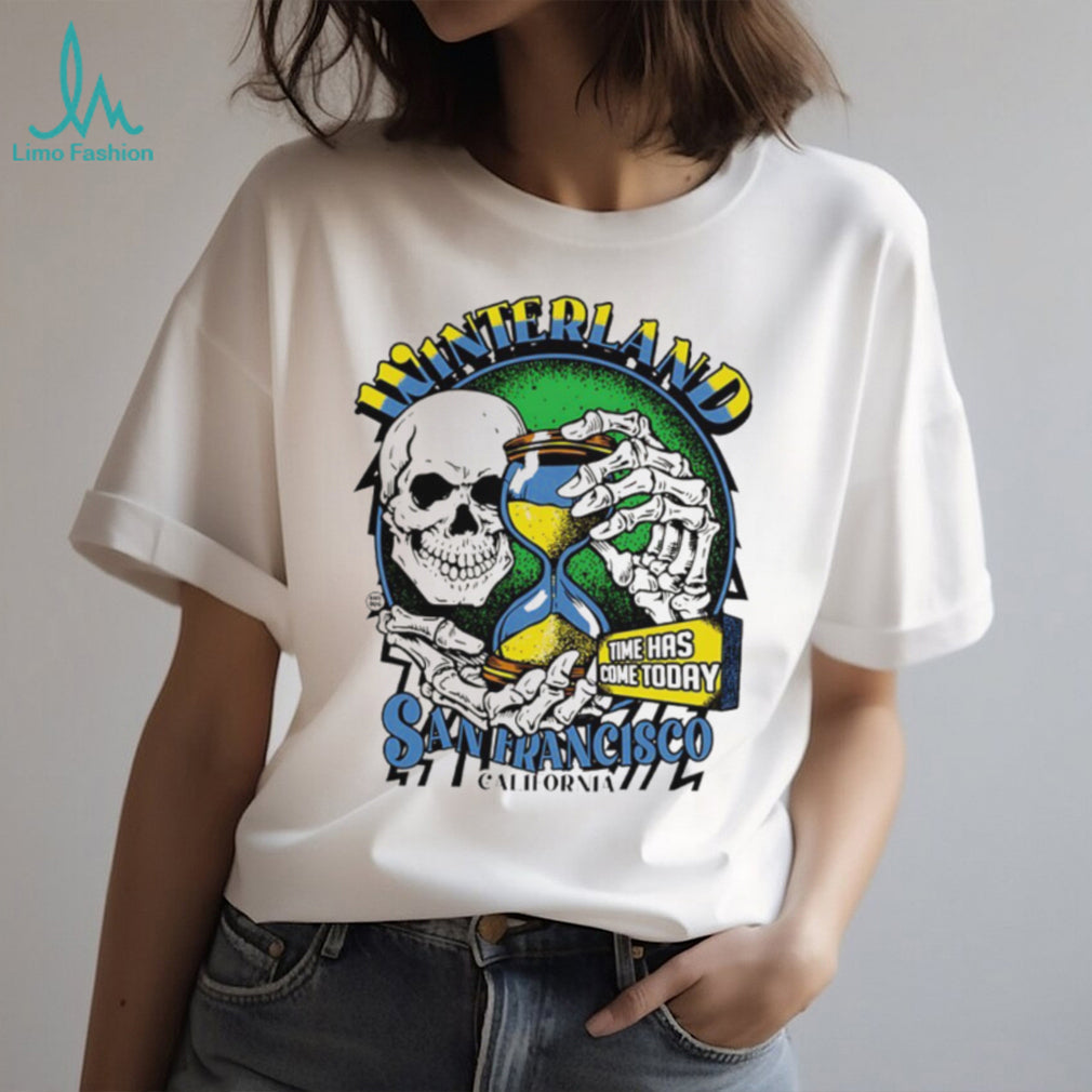 Winterland San Francisco California Skull and Hourglass Graphic T shirt