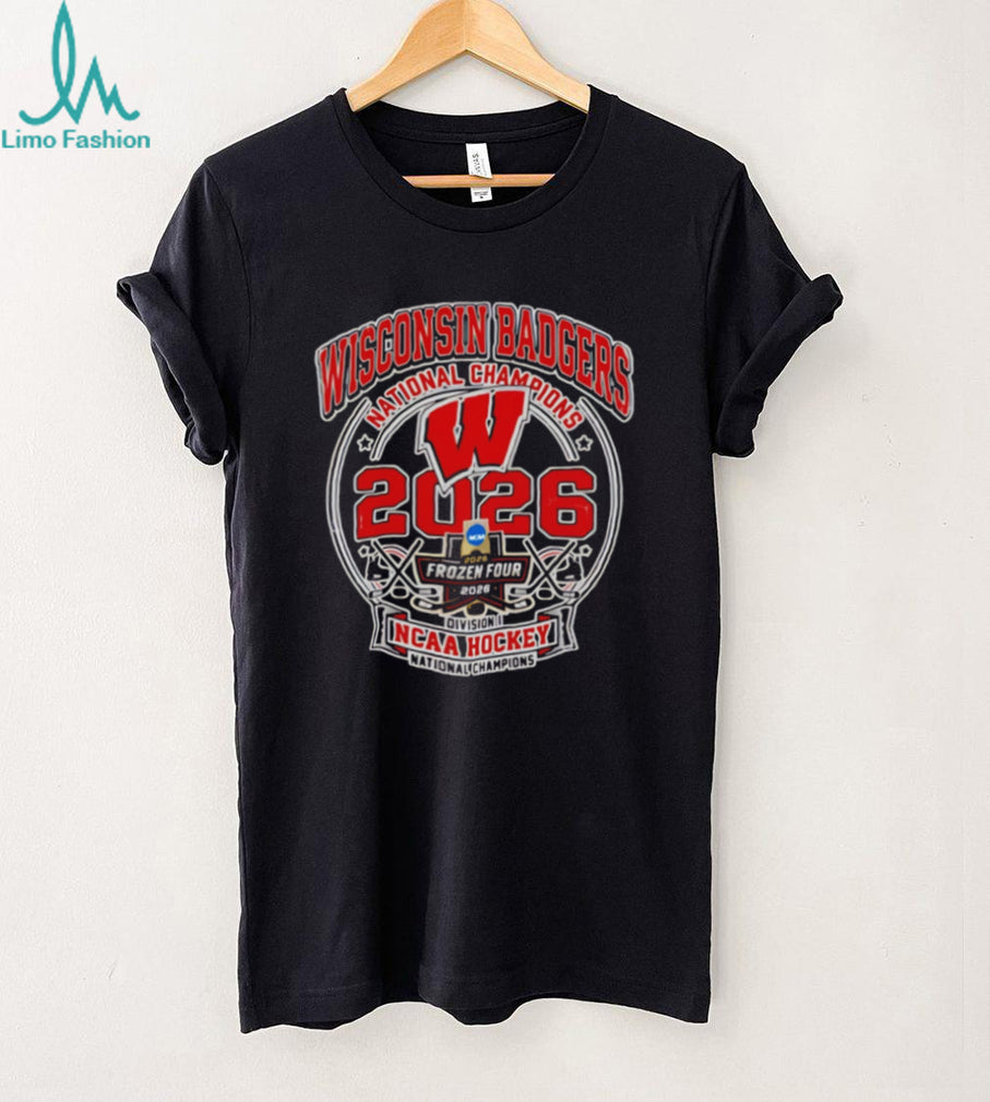 Wisconsin Badgers 2026 NCAA Frozen Four Hockey National Champions T Shirt