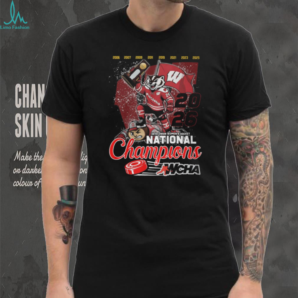 Wisconsin Women’s Hockey 2026 National Champions WCHA T Shirt