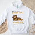 Wise Dachshund T Shirt Mouth Shut Eyes Open Truth Dog Lover T Shirt