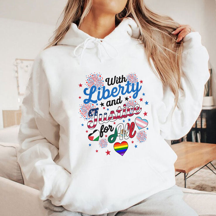 With Liberty And Justice For All LGBT T Shirt
