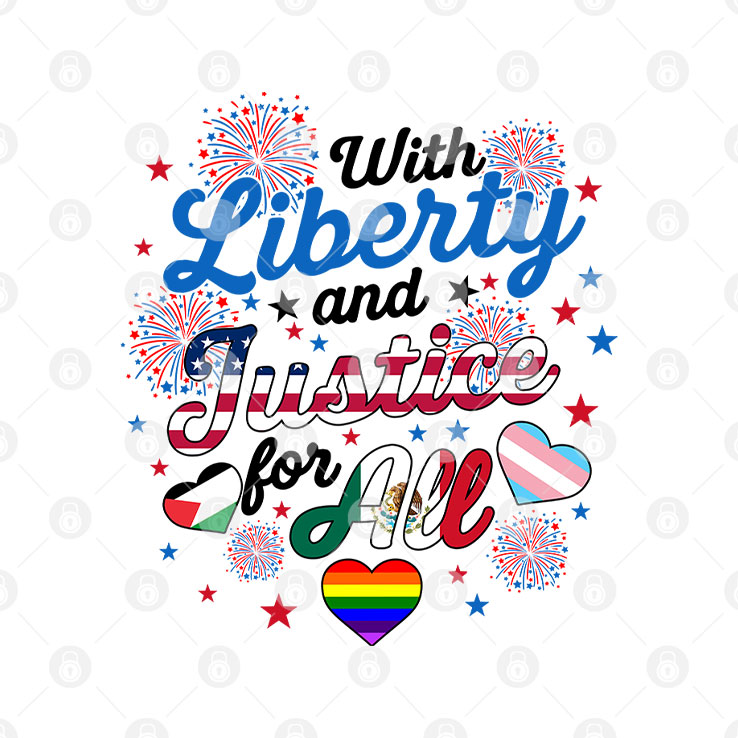 With Liberty And Justice For All LGBT T Shirt