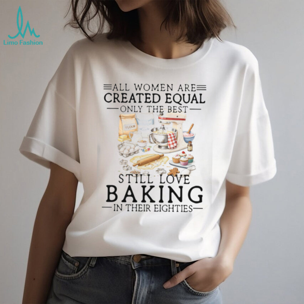Women Baking Lover Eighties Birthday Gift Retro Pastry Chef Homemade Cook Shirt