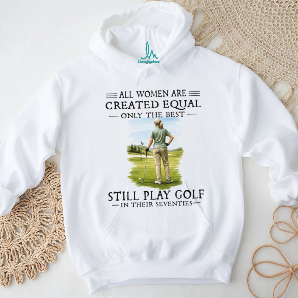 Women Golf Player Seventies Birthday Gift Vintage Golfer Club Country Sport Shirt