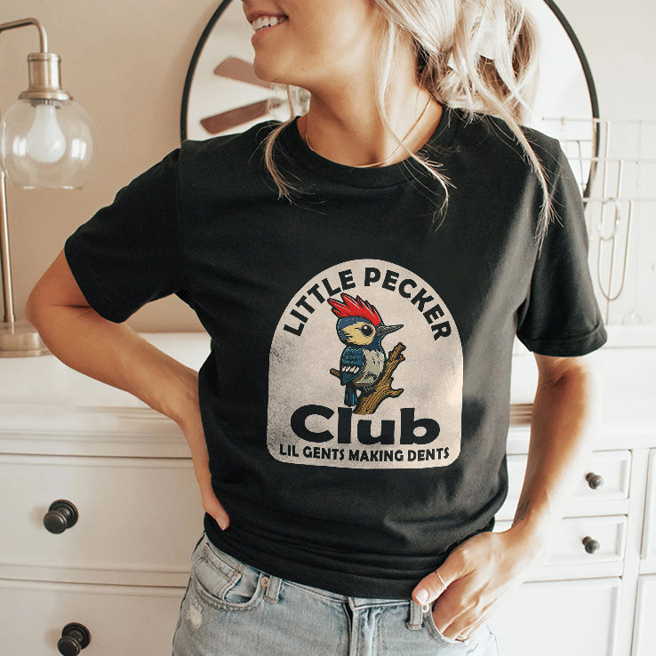 Woodpecker Little Pecker Club Lil Gents Making Dents T Shirt