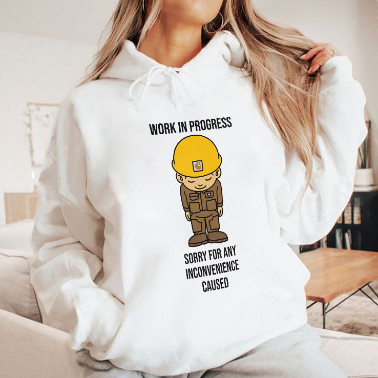 Work In Progress Funny Construction Shirt