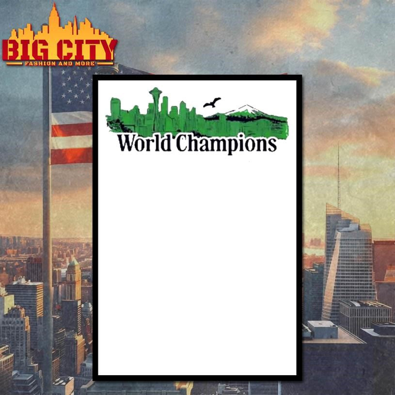 World Champions Seattle Xlvii Lx Skyline Space Needle Mount Rainier Shirt
