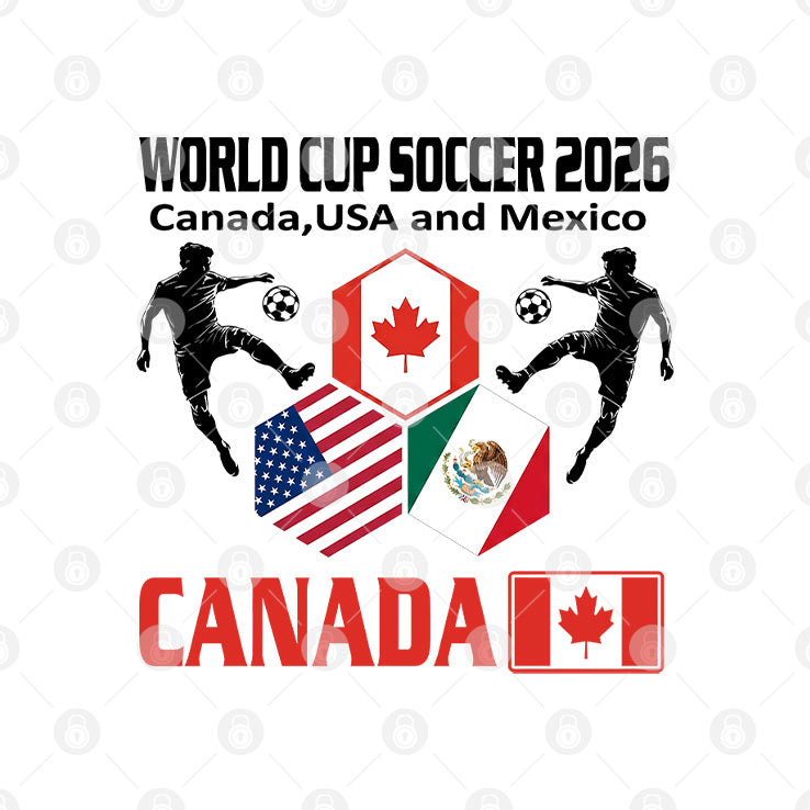 World Cup Soccer 2026 Canada USA And Mexico Shirt