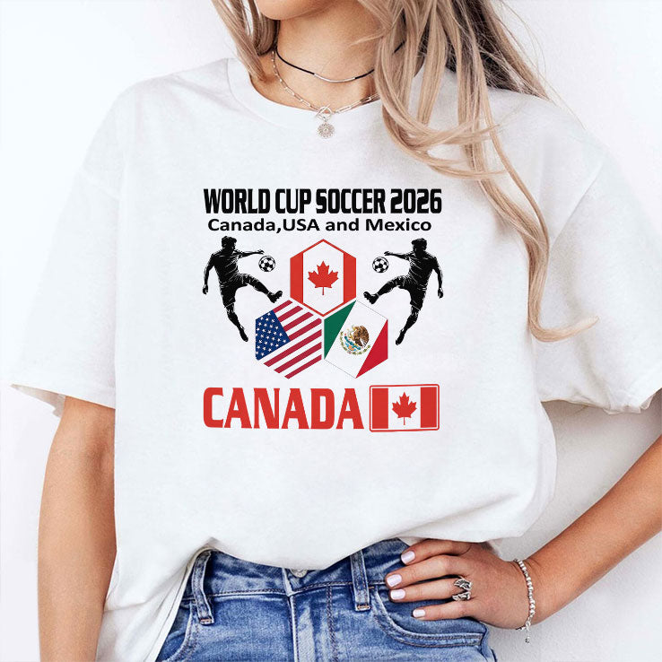 World Cup Soccer 2026 Canada USA And Mexico Shirt