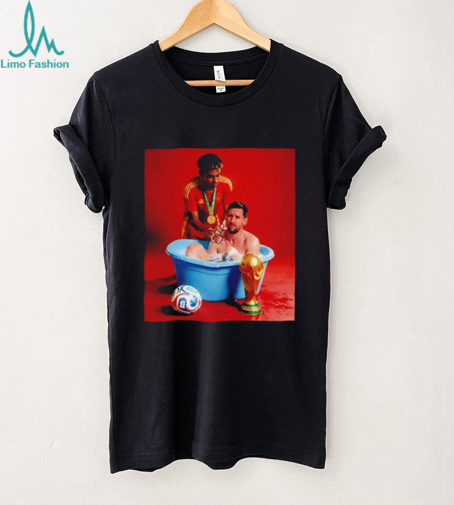 Yamal bathes Messi 2026 World Cup graphic shirt