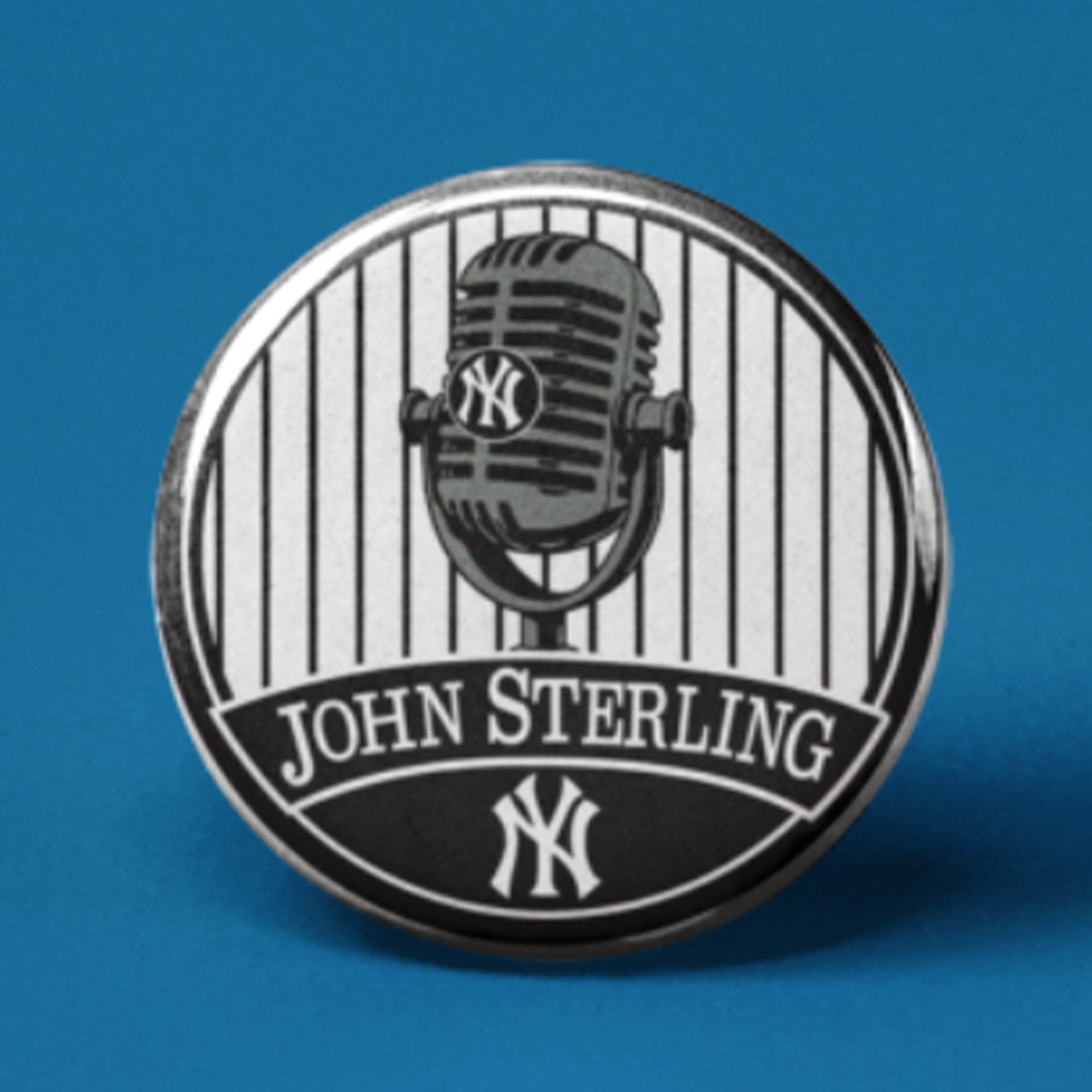 Yankees memorial patch for John Sterling Button