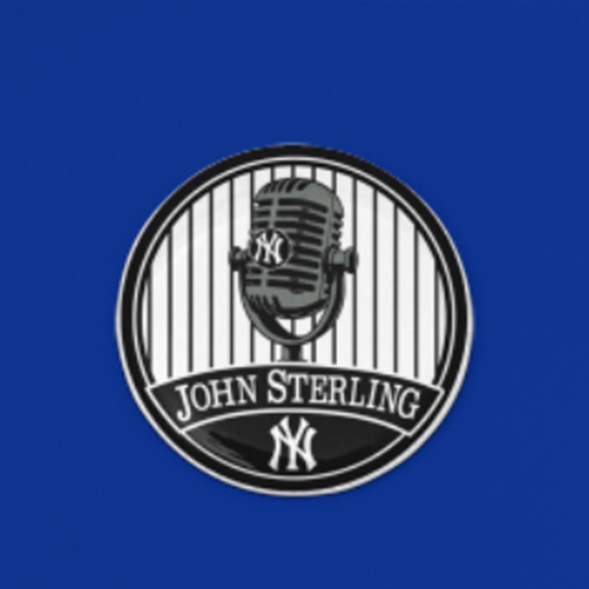 Yankees memorial patch for John Sterling Button