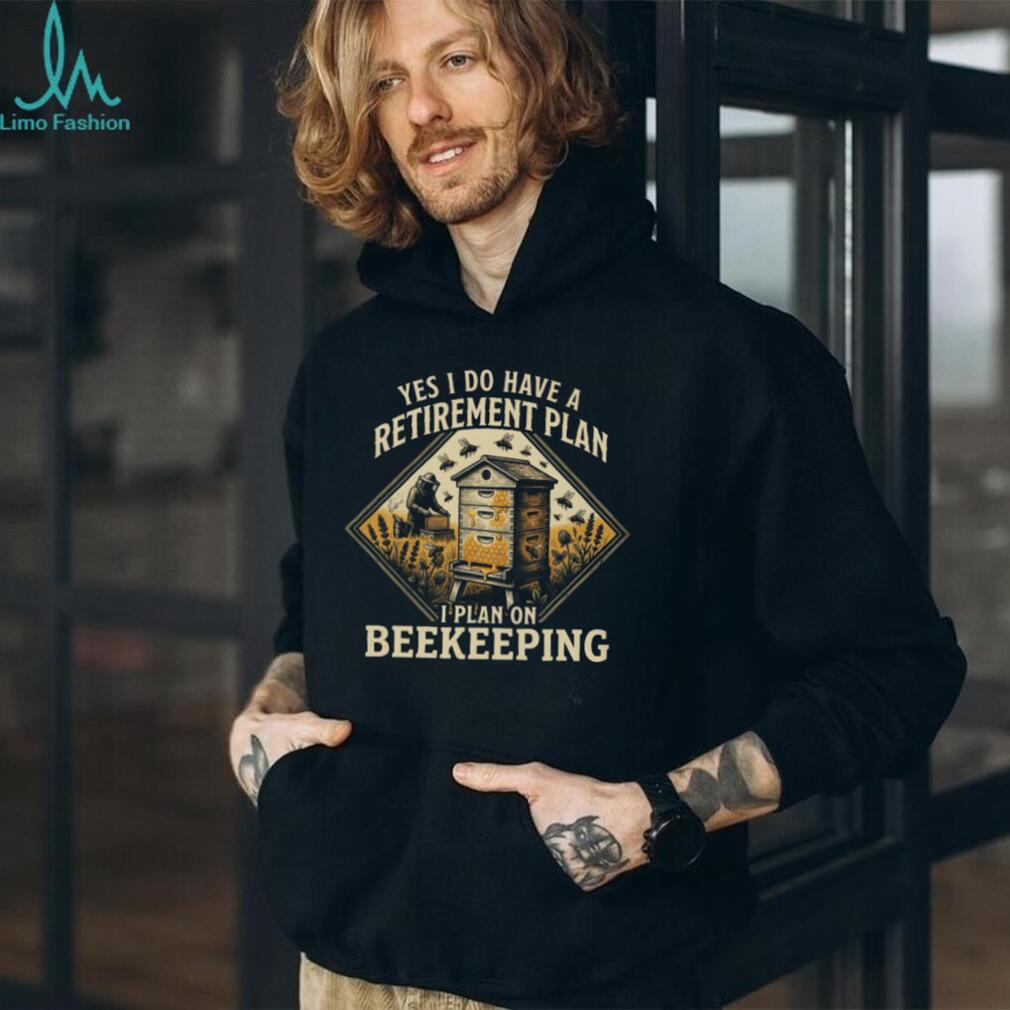 Yes I Do Have A Retirement Plan I Plan On Beekeeping Retro Graphic T Shirt