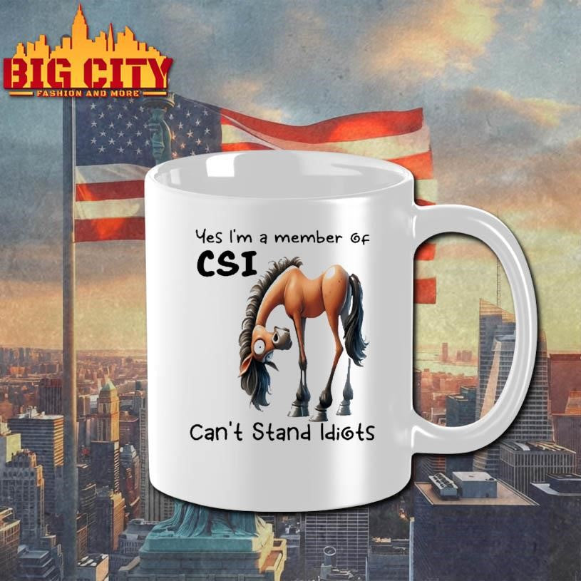Yes Im A Member Of Cant Stand Idiots Horse Funny Shirt