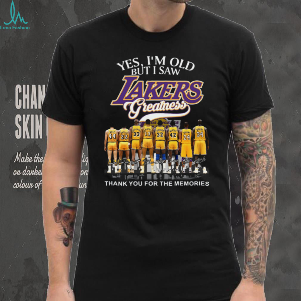 Yes I’m Old But I Saw Los Angeles Lakers Greatness NBA Legends Coffee T Shirt