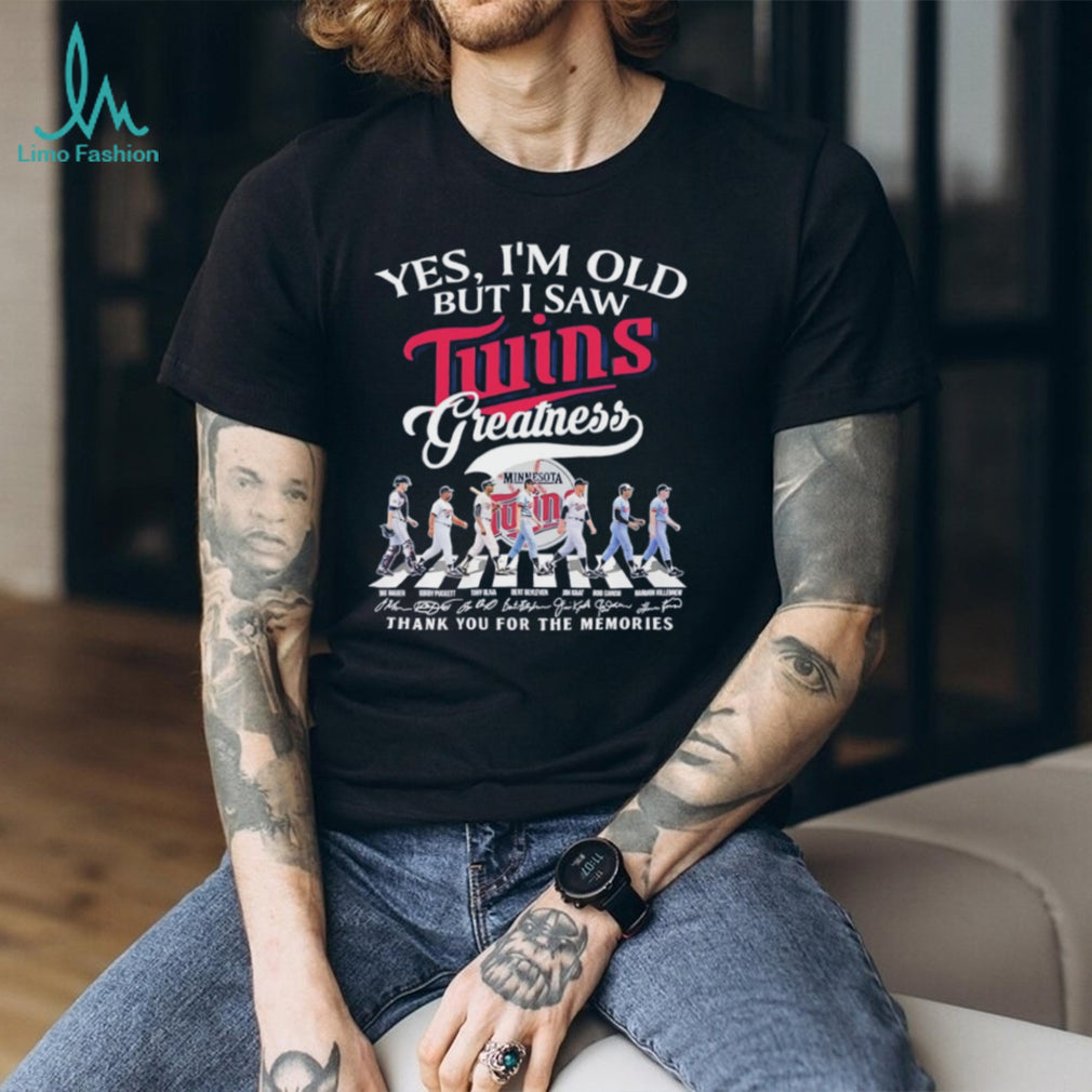 Yes I’m Old But I Saw Twins Greatness Minnesota Baseball Abbey Road T Shirt
