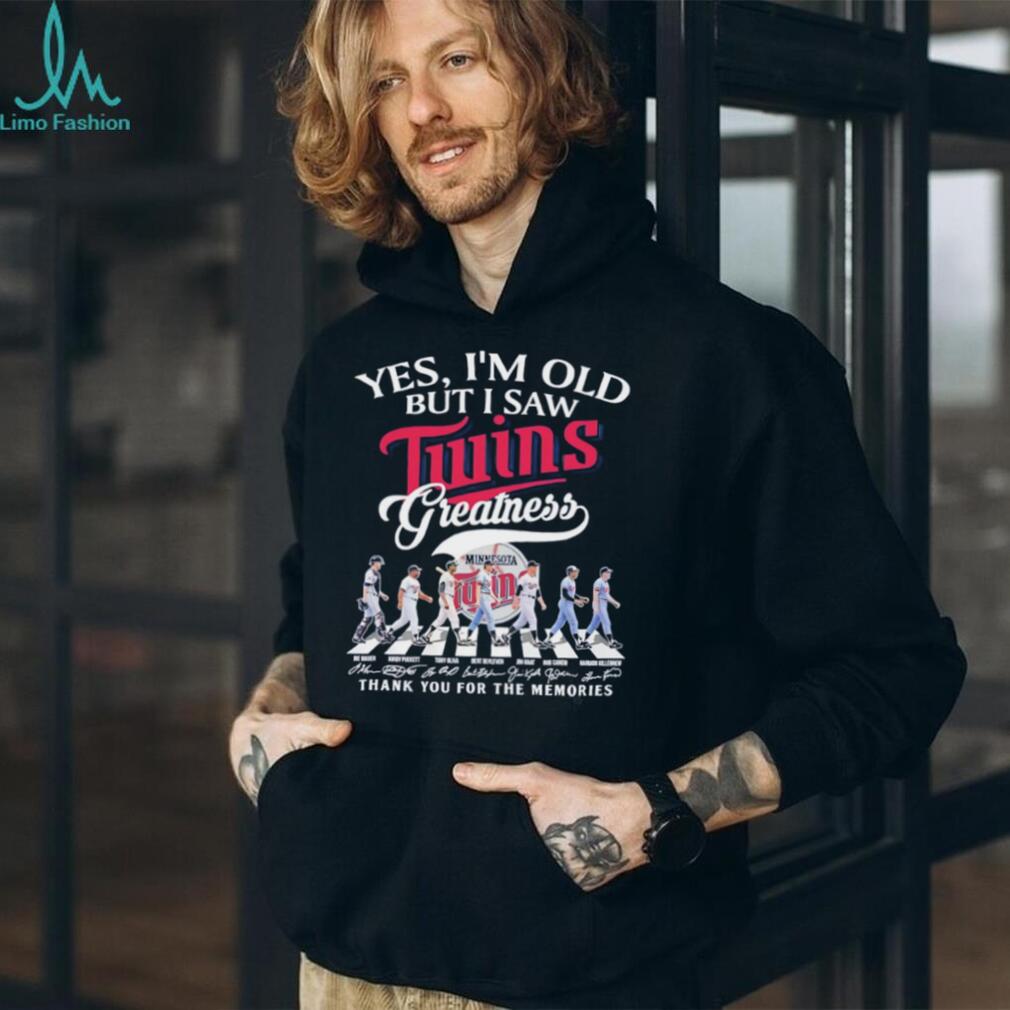 Yes I’m Old But I Saw Twins Greatness Minnesota Baseball Abbey Road T Shirt