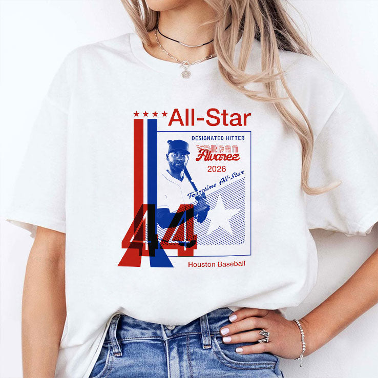 Yordan Alvarez Houston Astros 44 Baseball First Time All Star 2026 Shirt