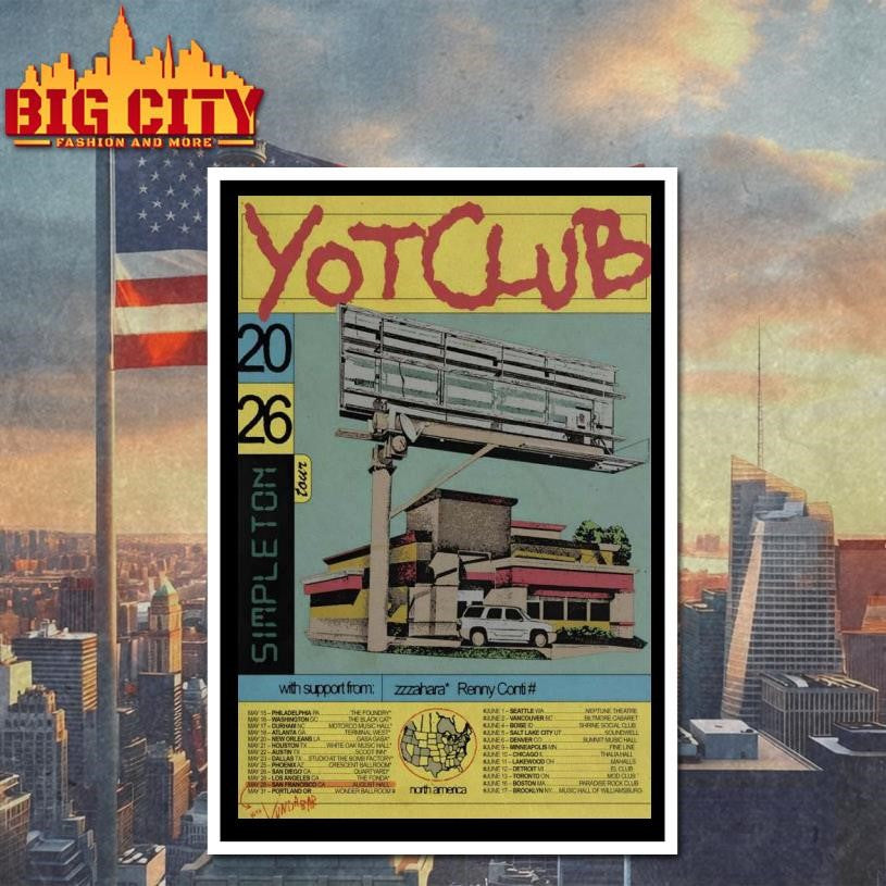 YotClub Simpleton Tour 2026 Poster Shirt