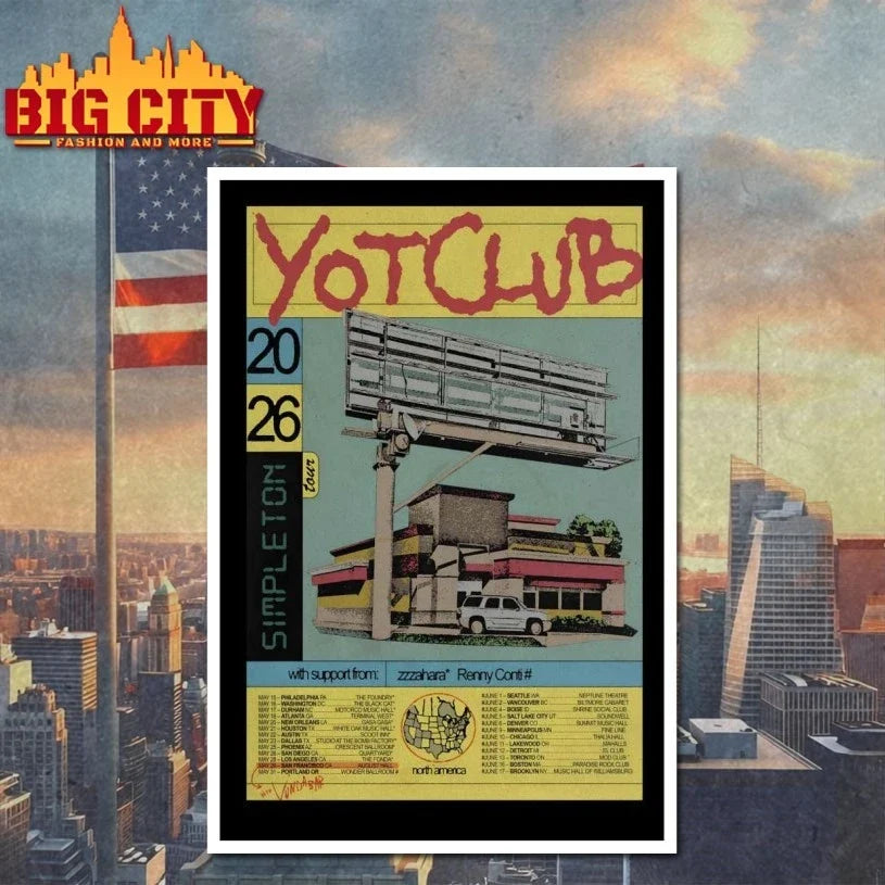 YotClub Simpleton Tour 2026 Poster t-shirt