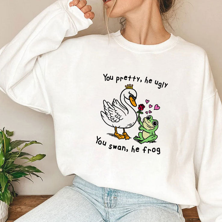 You Pretty He Ugly You Swan He Frog T Shirt