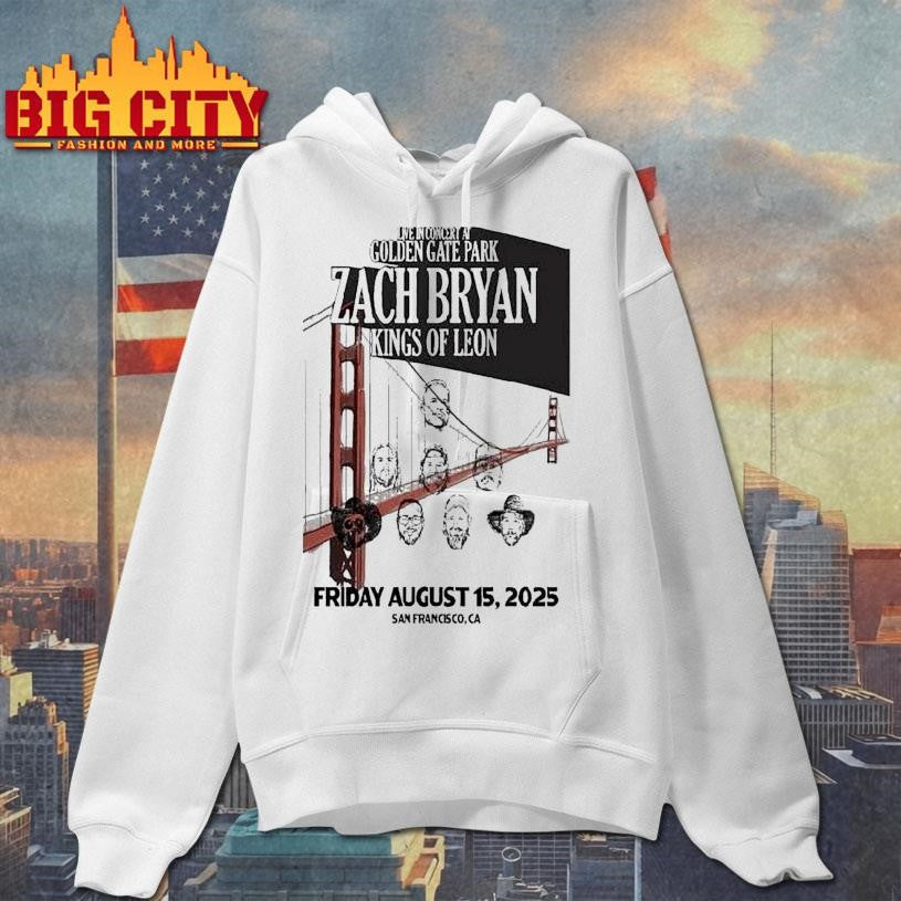 Zach Bryan Friday August 15 2025 Golden Gate Park San Francisco, Ca Tour Shirt