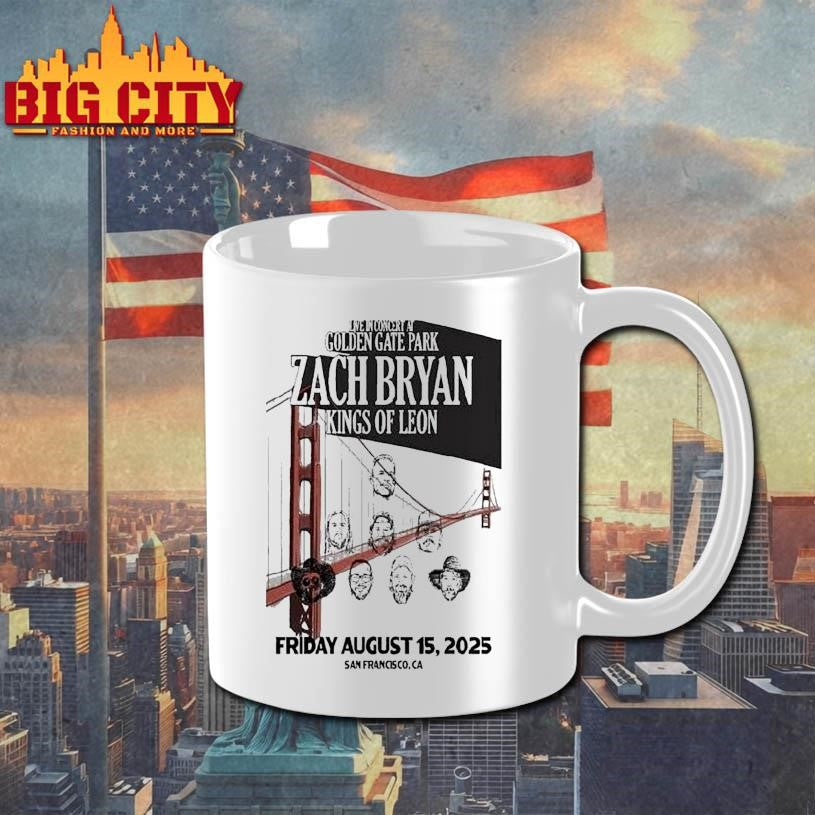 Zach Bryan Friday August 15 2025 Golden Gate Park San Francisco, Ca Tour Shirt