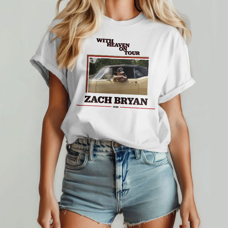 Zach Bryan With Heaven On Tour 2026 T Shirt