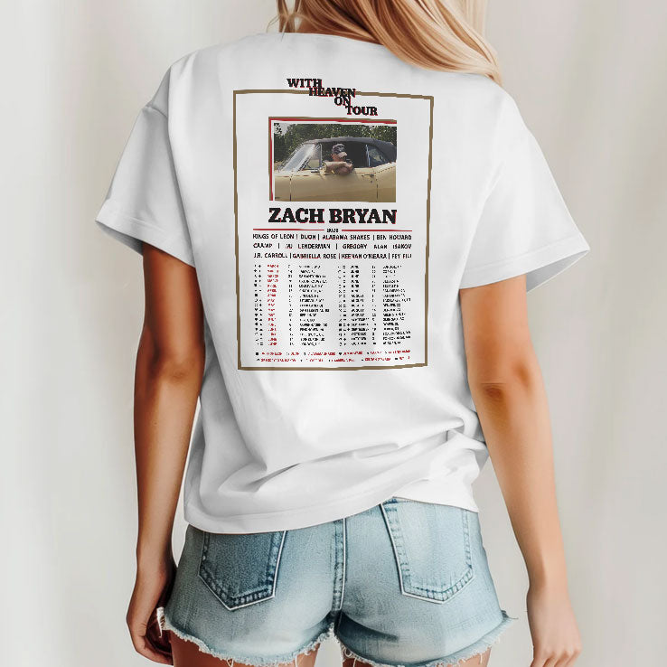 Zach Bryan With Heaven On Tour 2026 T Shirt