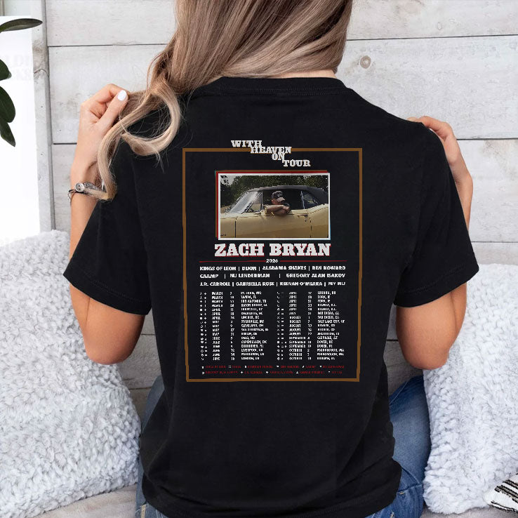 Zach Bryan With Heaven On Tour Shirt