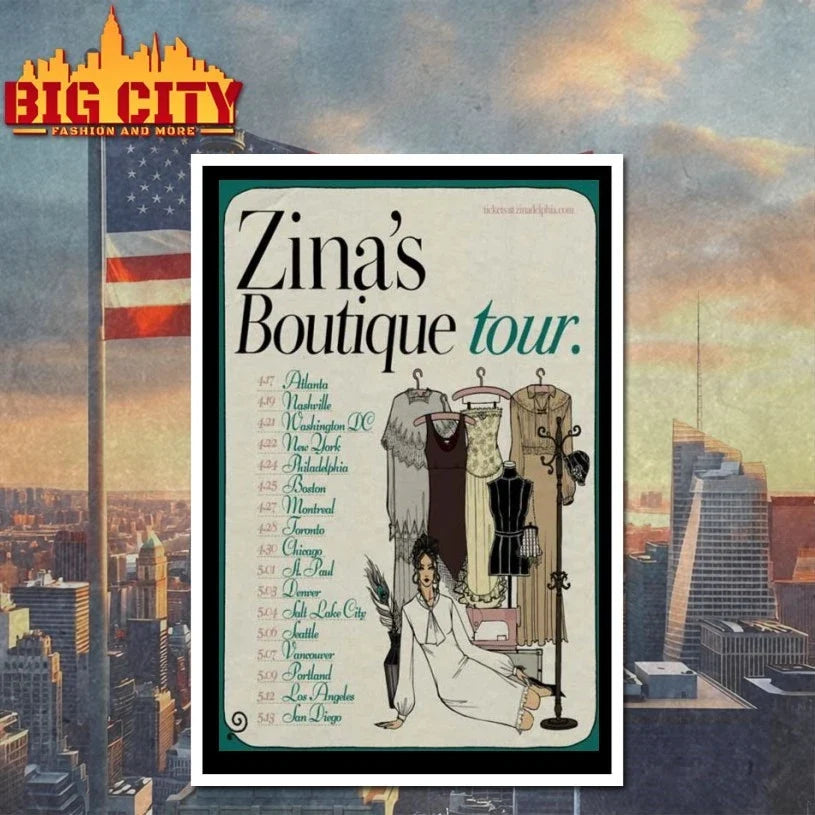 Zina Delphia Boutique Tour 2026 Poster t-shirt