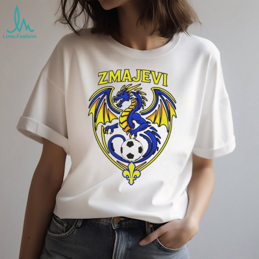 Zmajevi Bosnia and Herzegovina Soccer Dragon Crest Fleur de lis T Shirt