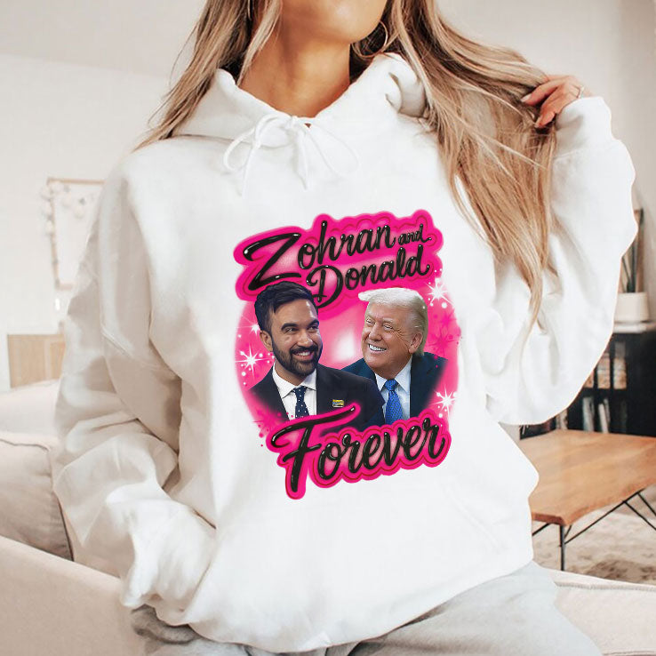 Zohran Mamdani And Donald Trump Forever Airbrush T Shirt