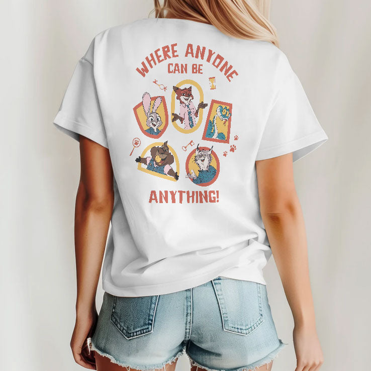 Zootropolis Boys Where Anyone Can Be Anything Shirt