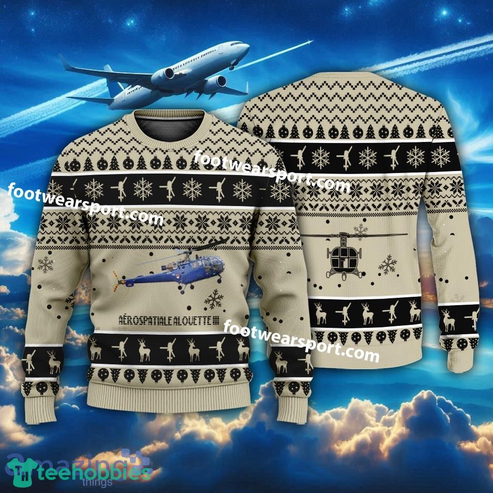 Aircraft Aérospatiale Alouette III Christmas Sweater For Men Women