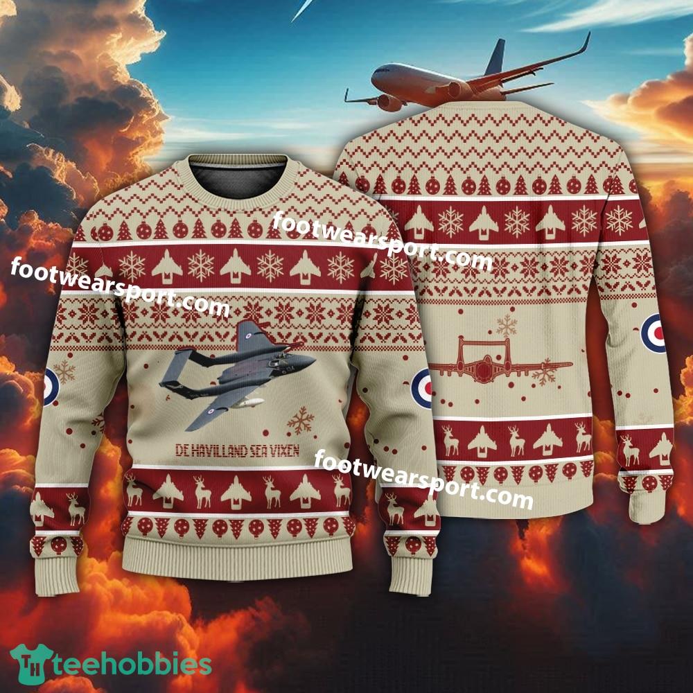 Aircraft De Havilland Sea Vixen Christmas Sweater AOP Gift Holidays