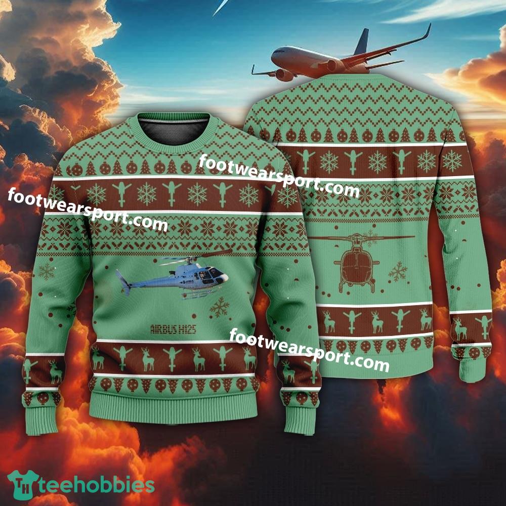 Aircraft Drawing Airbus H125 Christmas Sweater Gift Christmas