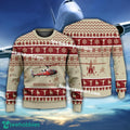Aircraft Drawing Aérospatiale Gazelle Christmas Sweater Gift Christmas