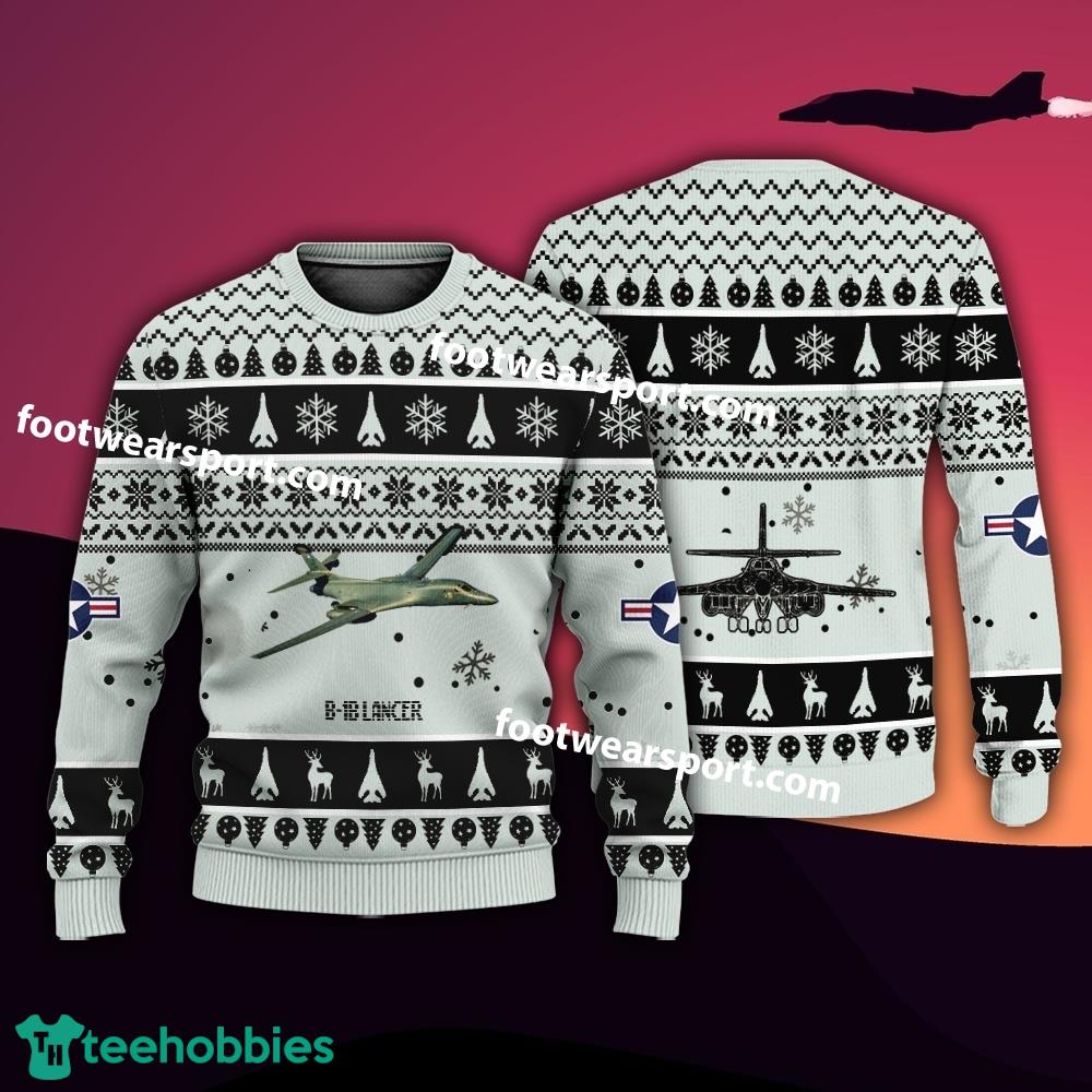 Aircraft Drawing B-1B Lancer B1B US Air Force Xmas 3D Sweater Gift For Adult