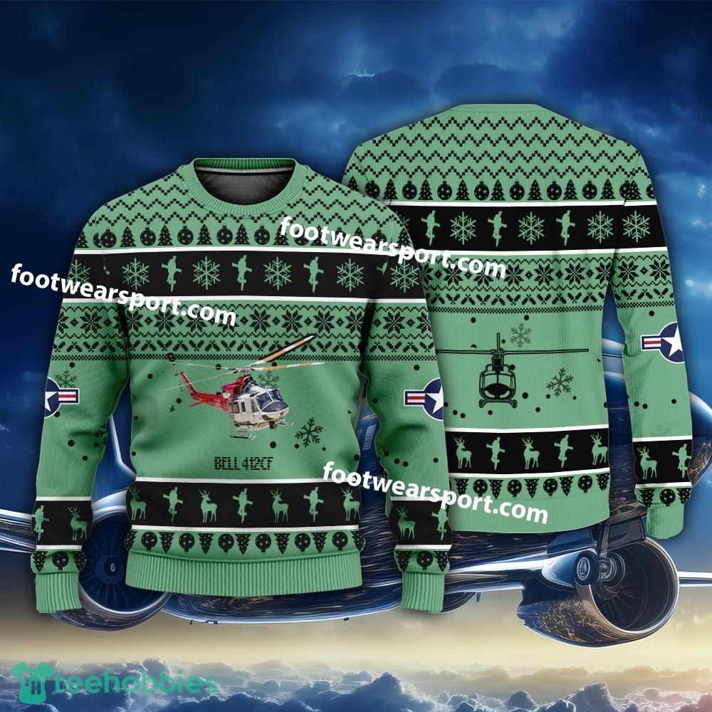 Aircraft Drawing Bell 412CF Christmas Sweater Gift Christmas