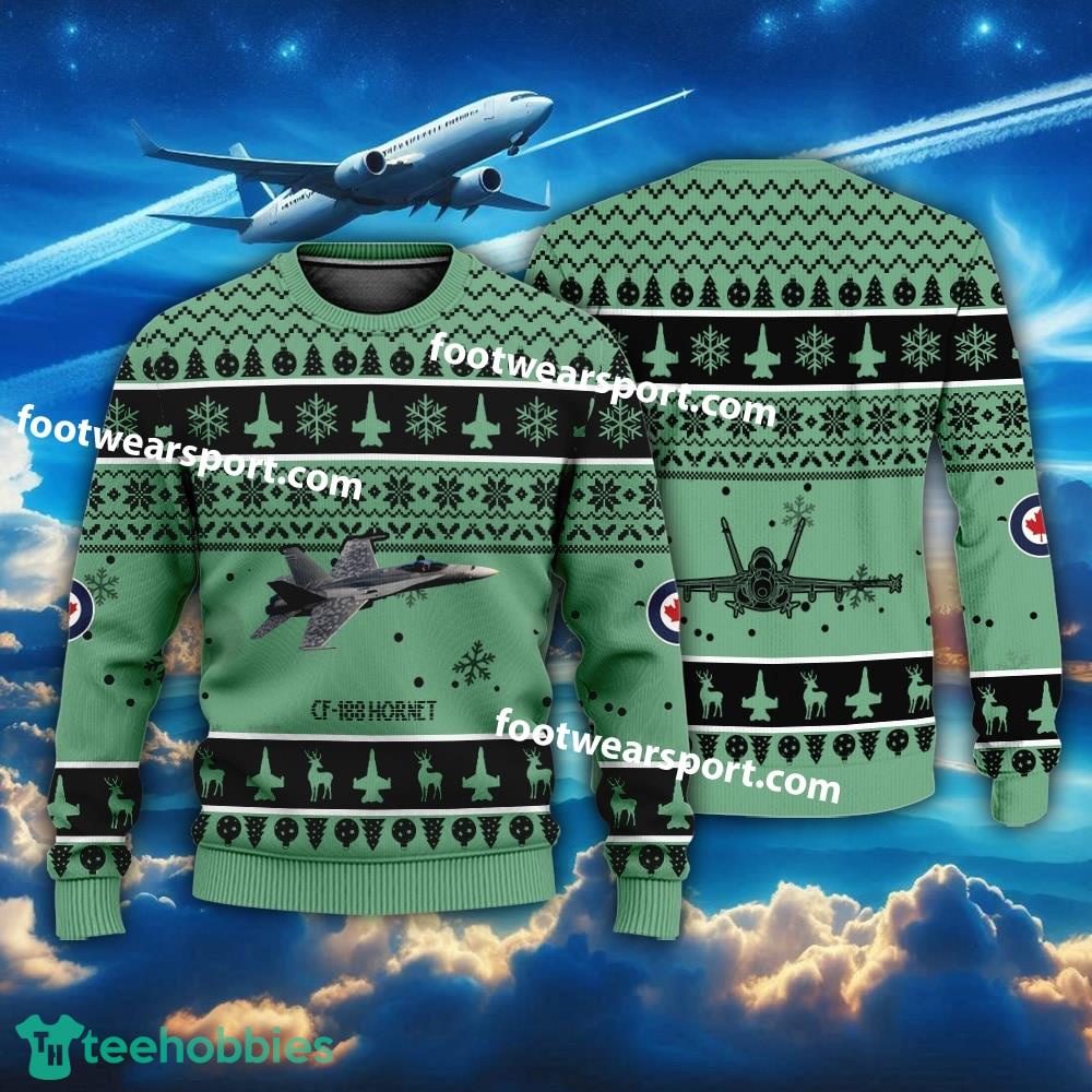 Aircraft Drawing CF-188 Hornet CF188 Christmas 3D Sweater Gift For Adult