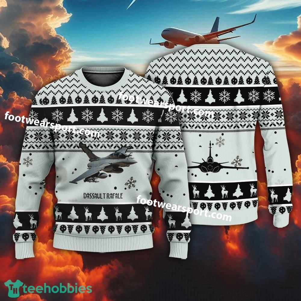 Aircraft Drawing Dassault Rafale Christmas Sweater Gift Christmas