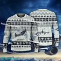 Aircraft Drawing EA-1F Skyraider EA1F US Navy Christmas Sweater Gift Christmas