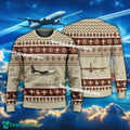 Aircraft Drawing Fokker F27 Friendship Christmas Sweater AOP Gift Holidays
