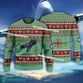 Aircraft Drawing Grumman F8F Bearca US Navy Christmas Sweater Gift Christmas