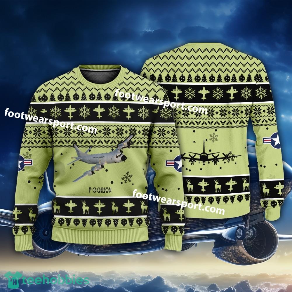 Aircraft Drawing P-3 Orion P3 US Navy Christmas Sweater Gift Christmas
